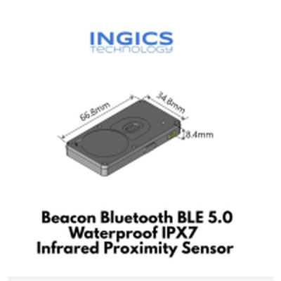 Ingics iBS09IR - Beacon Bluetooth BLE 5.0 Waterproof IPX7 - Capteur de Proximité Infrarouge