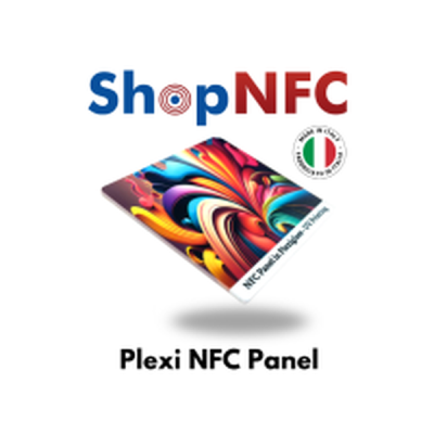 Panneau NFC adhésif en Plexiglas blanc - Imprimé UV