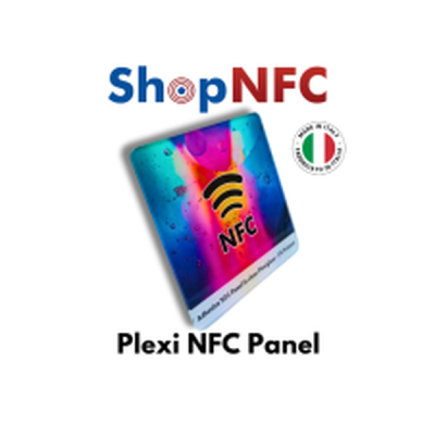 Panneau NFC adhésif en Plexiglas transparent - Imprimé UV