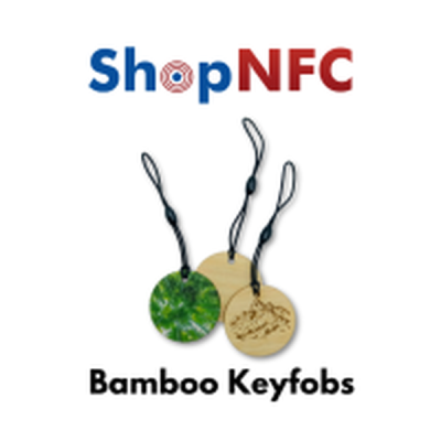 Porte-clés NFC en Bambou NTAG213