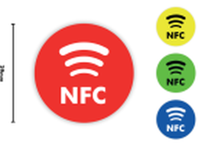 Tags NFC NTAG213 adhésifs avec logo NFC